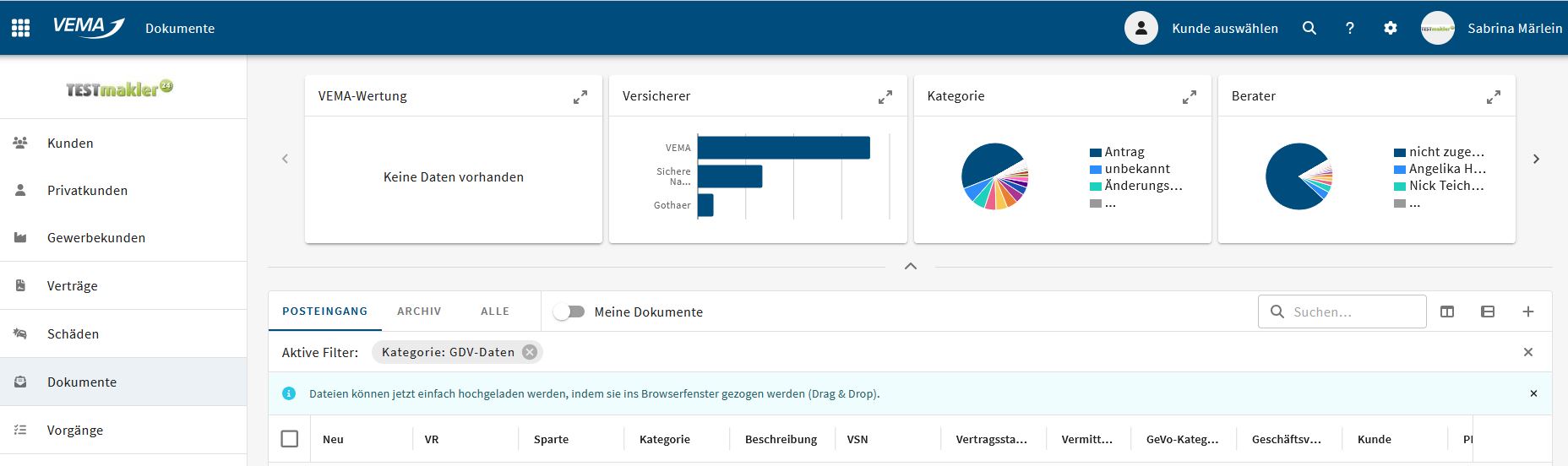 VEMAoffice - GDV-Daten Verarbeitung